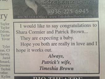 Timeshia Brown Congratulations